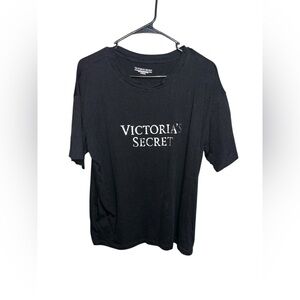 Victoria's Secret Black Short Sleeve T-shirt Size Medium